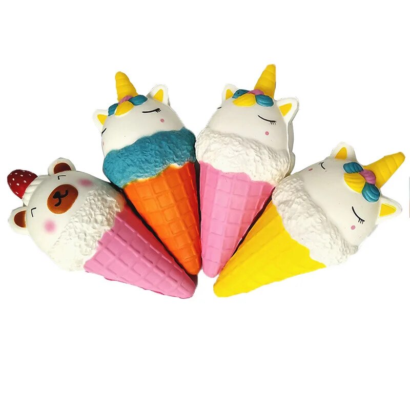 【3C VictoryEagle】Jumbo Squishy Unicorn Ice Cream Galaxy Squishies Slow Rising Bread Toys. 