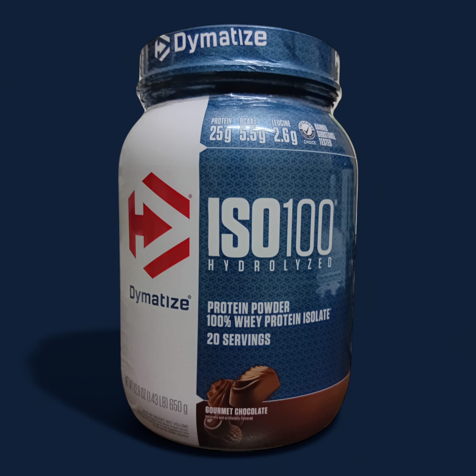 Dymatize ISO 100 Gourmet Chocolate Protein Powder -1.43 lb / 650g. 