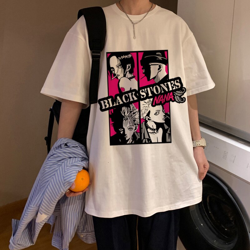 nana osaki tshirt male white t shirt casual harajuku streetwear japanese clothes tshirt harajuku kawaii. 