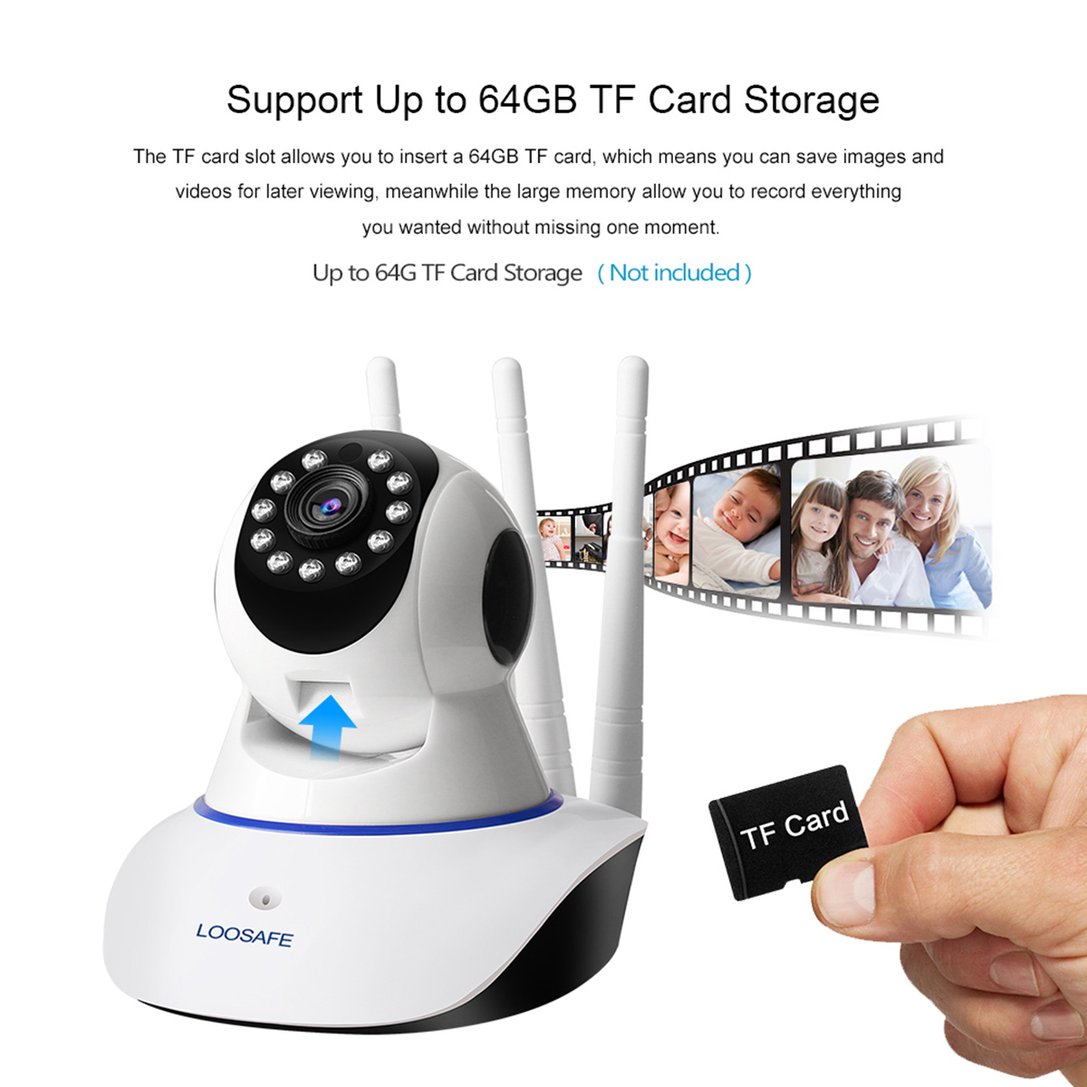 V380 PRO Q5 2MP HD 1080P WIFI IP Camera Night Vision 2 Way Audio 360 Degree Robotic 3 Antenna Camera With Land Port. 