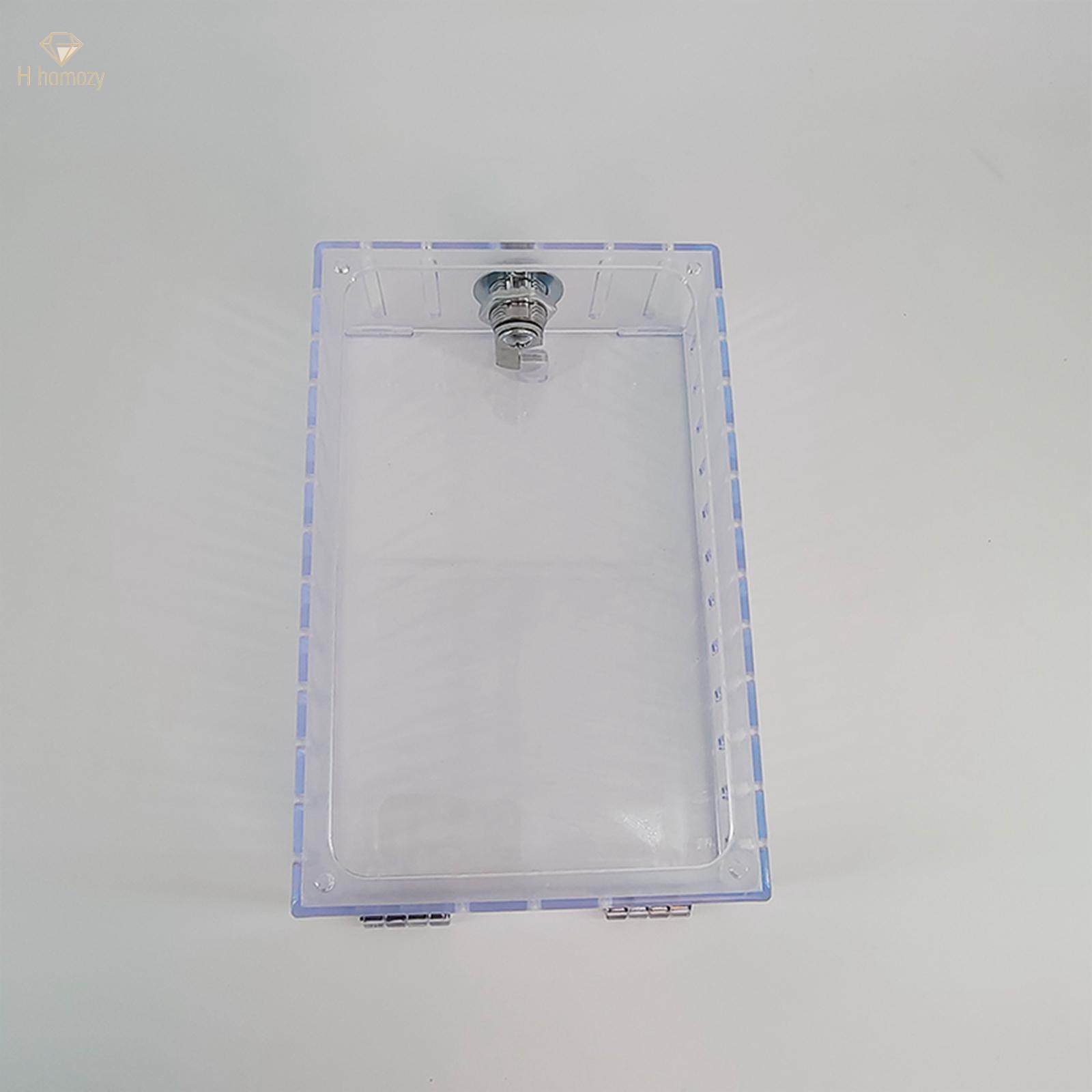 A/C Thermostat Lock Box with Key Clear Thermostat Cover with Lock for Office. 