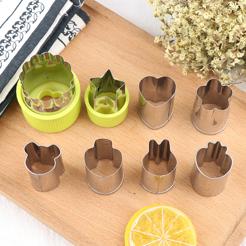 (New)8Pc tainle teel Flower hape Fruit Vegetable Peeler Cookie Cutter Mold