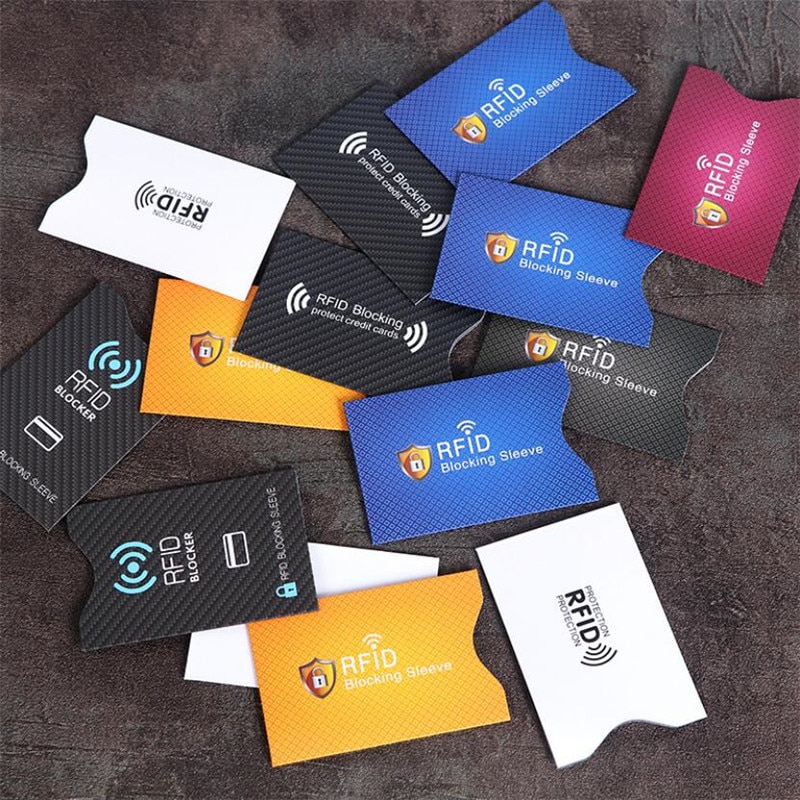 2Pcs RFID Blocking Sleeves Cards NFC Debit Credit Card Protector Blocker Identity Theft Prevention for Men Women Bank Card Case. 