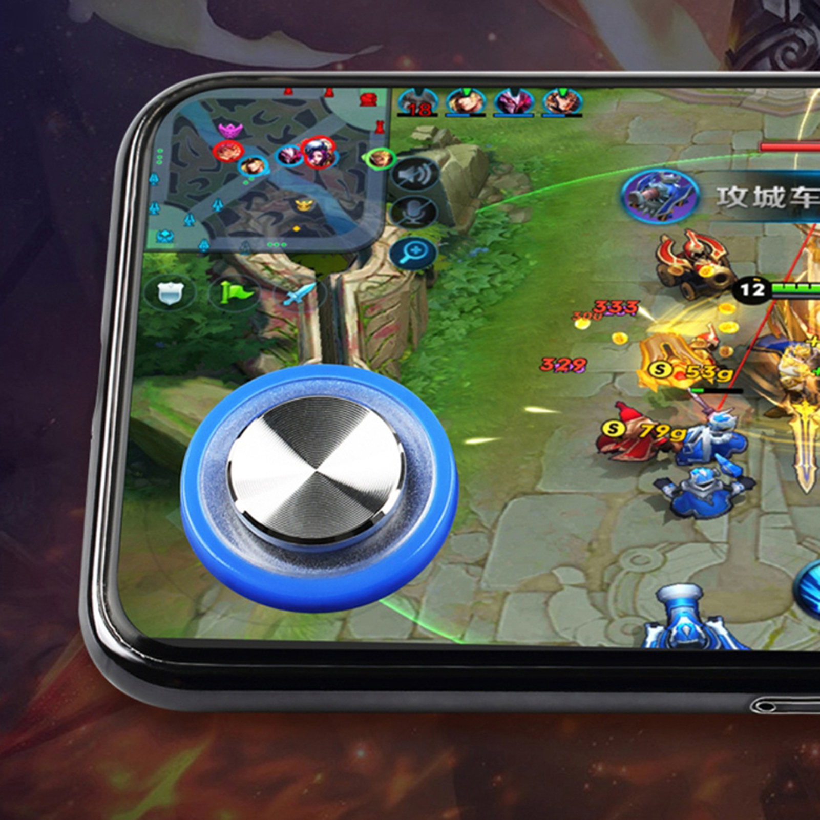 Mobile Joystick Mini Size Easy to Install Lightweight Mobile Phone Game Joystick for Smart Phone. 