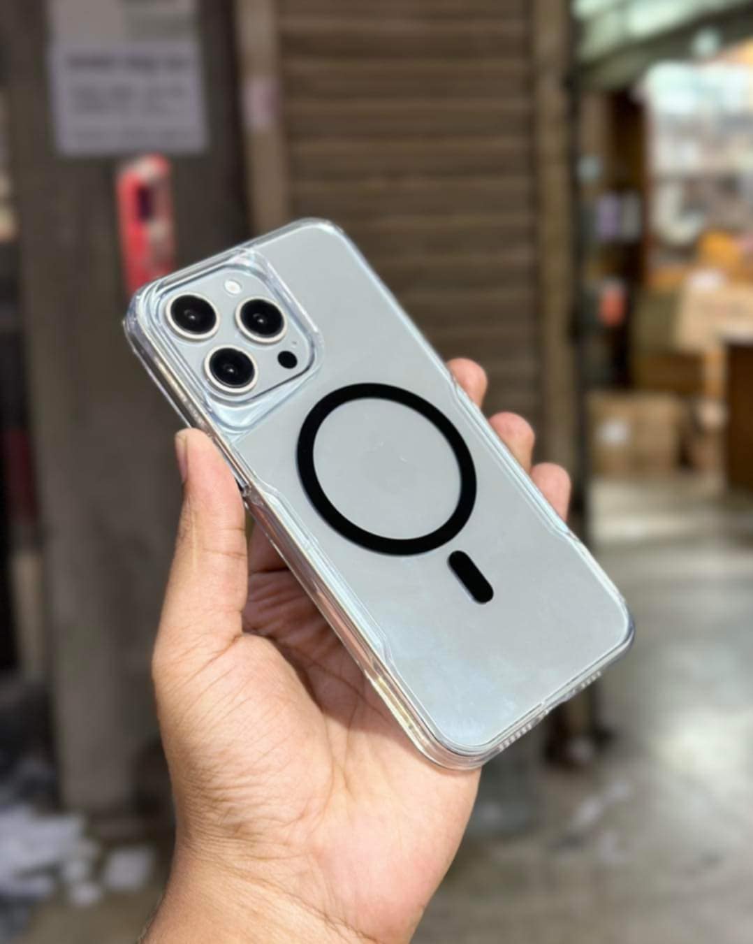 For iPhone 11, 11 Pro, 11 Pro Max, 12, 12 Pro, 12 Pro Max, 13, 13 Pro, 13 Pro Max, 14, 14 Pro, 14 Pro Max, 15, 15 Pro, 15 Pro Max, 16, 16 Pro Max, Ultra Hybrid Transparent Orange and Black Edition NFC Case Yellowing Resistance Magsafe Tpu Back Cover. 