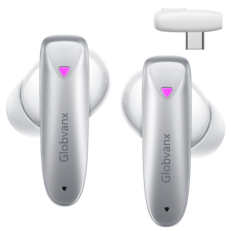 Globvanx V2 2.4G Gaming TWS Bluetooth Earphone 20MS Low Latency ENC HD Mic IPX5 True Wireless Earbuds Gamer PC PS5 Switch Quest. 