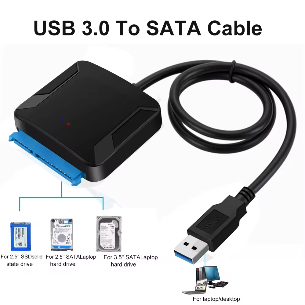 USB 3.0 To Sata Cable USB3.0 Hard Drive Adapter Converter 2.5/3.5 Inch External HDD SSD Adapter For Laptop Xbox One Xbox 360 PS4