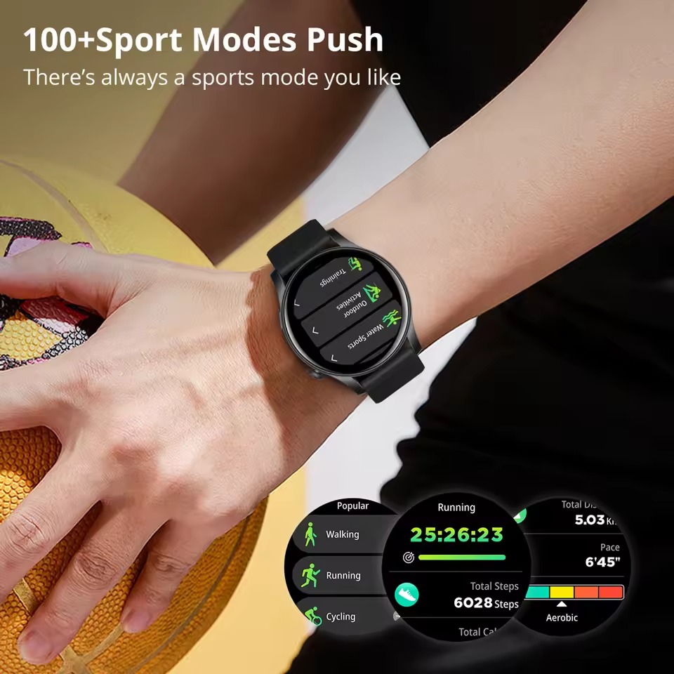 COLMI V73 Bluetooth Calling Smartwatch AMOLED Display, Health Fitness Tracking Waterproof Smart Watch. 