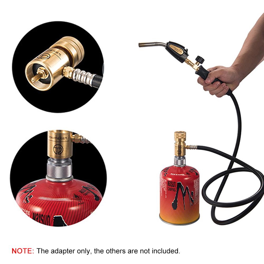 Camping Ga s Stove Adapter Convertor Lindal Valve Canister to 1L Propane Tank or Welding Torch MAPP Ga s Cans. 