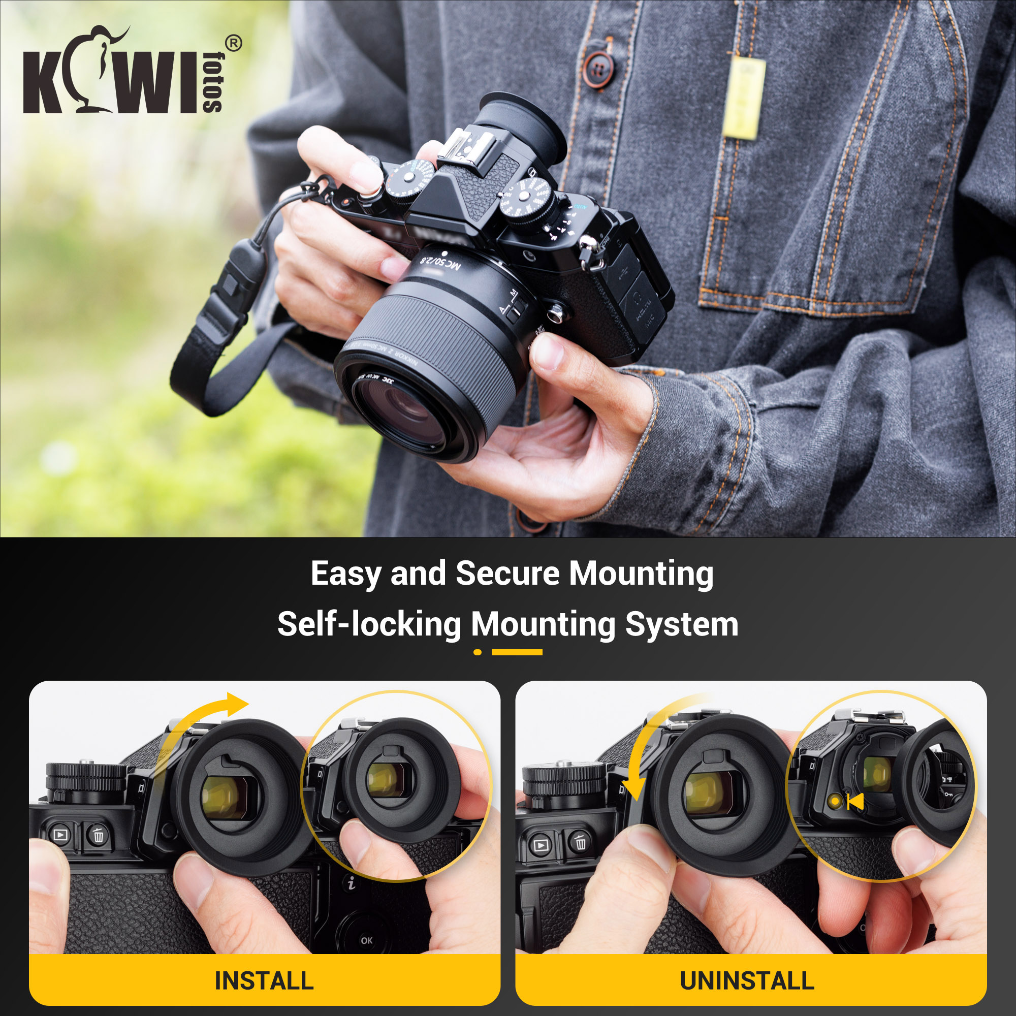 Replaces NIKON DK-33 Soft Eyecup Eyepiece Viewfinder Eye Cup for NIKON Z9 / Z8 / Zf Eyecup Camera Extended Eyeshade Protector. 