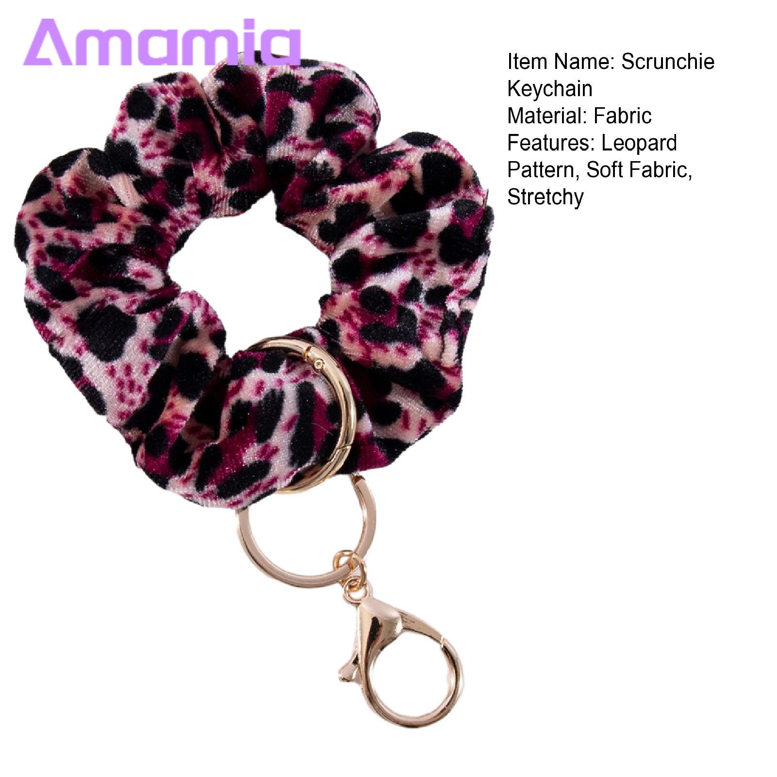 Amamia Scrunchie Wristlet Key Holder Portable Hair Tie Wrist Bracelet Keychain. 