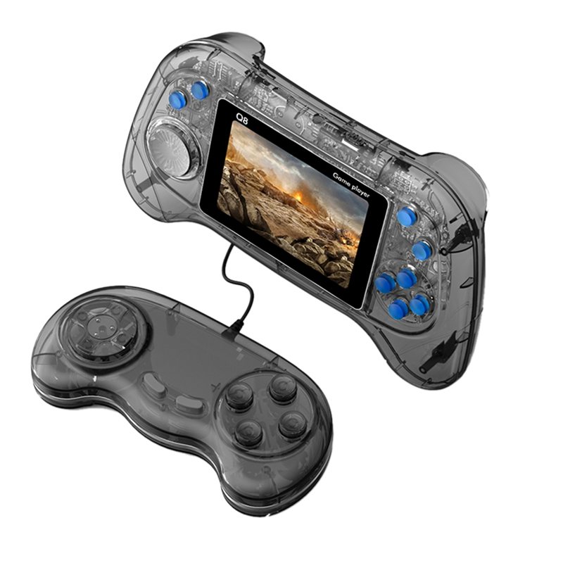 Q8 Handheld Game Console 3.0 Inch Screen 800-In-1 Classic Games 2 Player Support TV Connection for Kids Children C
