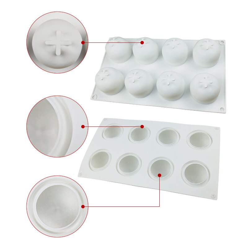 New Orange Silicone Cake Mold For Baking Pastry Mandarin Orange Mould Dessert Fruit Mousse Pan Bakeware Chocolates Moule. 