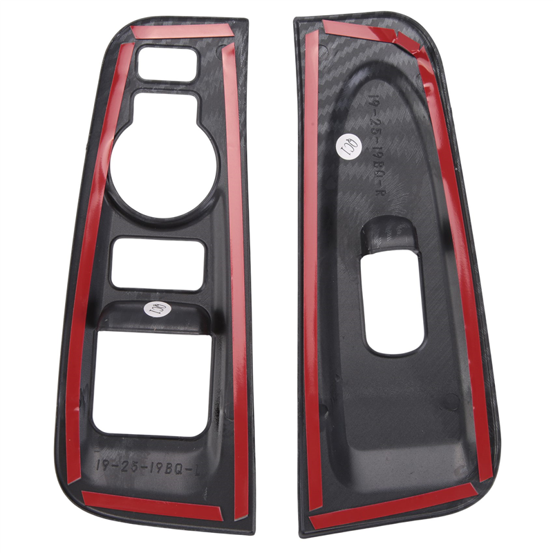 2Pcs ABS Carbon Fiber Armrest Trim for Grand Starex H1 19-20