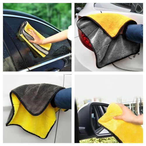 Microfiber Double Layer Car Bike Wash Towel (30x30 cm)