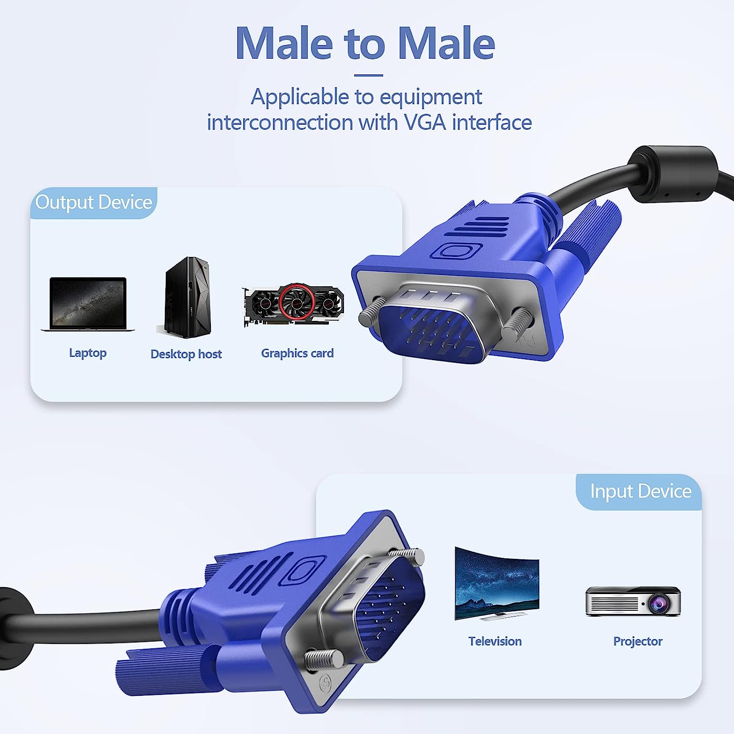 1.5 Meter VGA to VGA Cable for Computer & Others. 