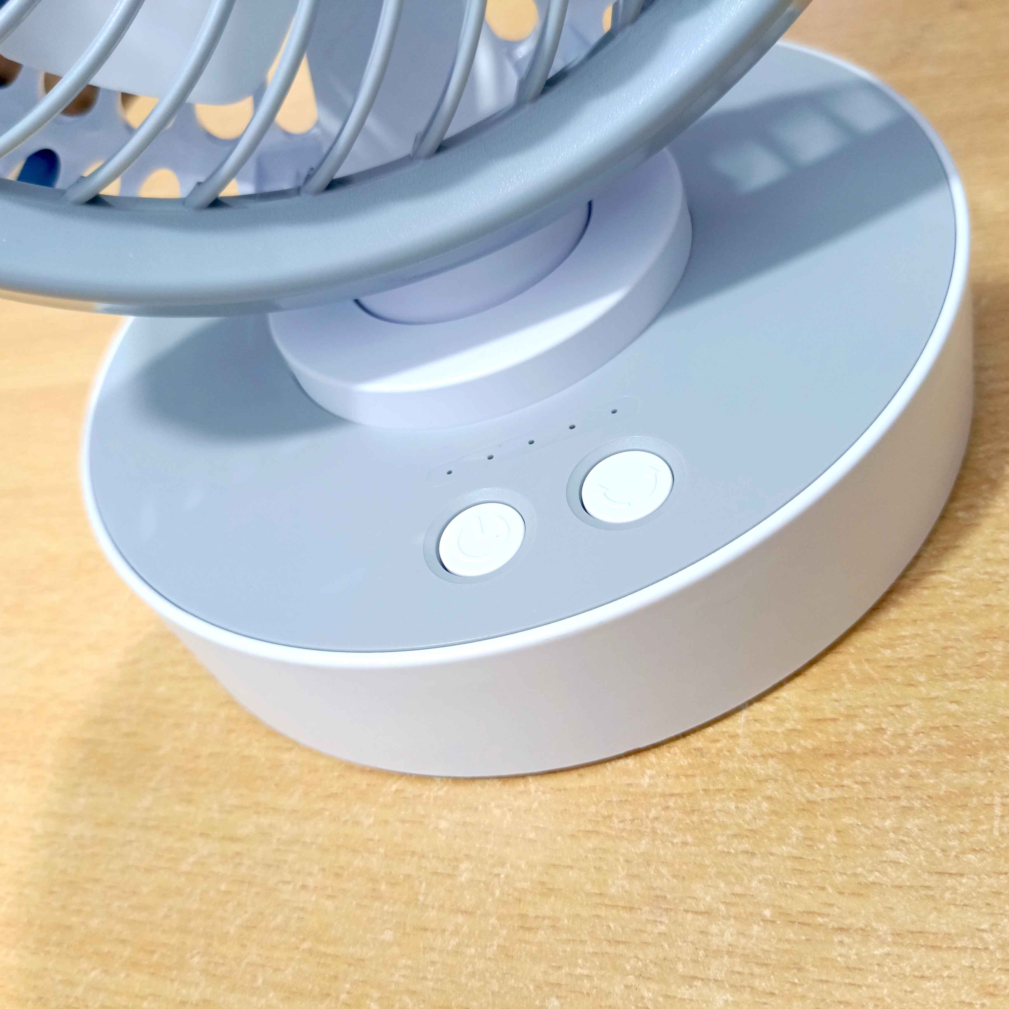 SUNMOON SM-9000 Rechargeable Mini Fan - 3.5 Hours Nonstop Mini Table Fan - Rechargeable Multiple Modes Portable Desk Fan - Strong Wind Left to Right Oscillating Angle. 