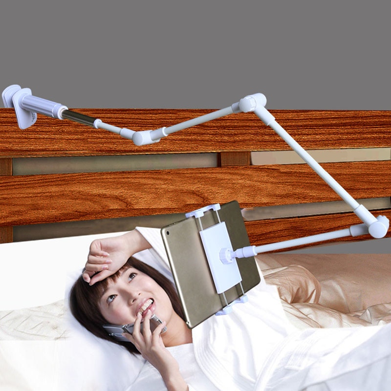 Folding Long Arm Tablet Phone Stand Holder For Ipad Samsung Kindle 4-14 Inch 360 Rotation Strong Lazy Bed Tablet Mount Bracket. 