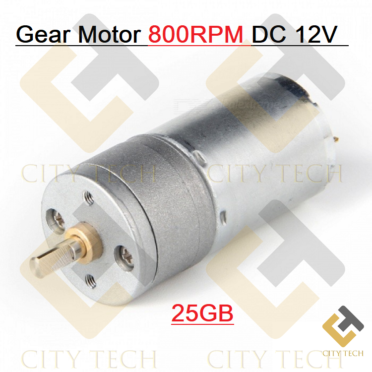 GEAR MOTOR 800RPM 25GA370 Metal Gear DC 12V 800RPM 25GA370 Low Speed
