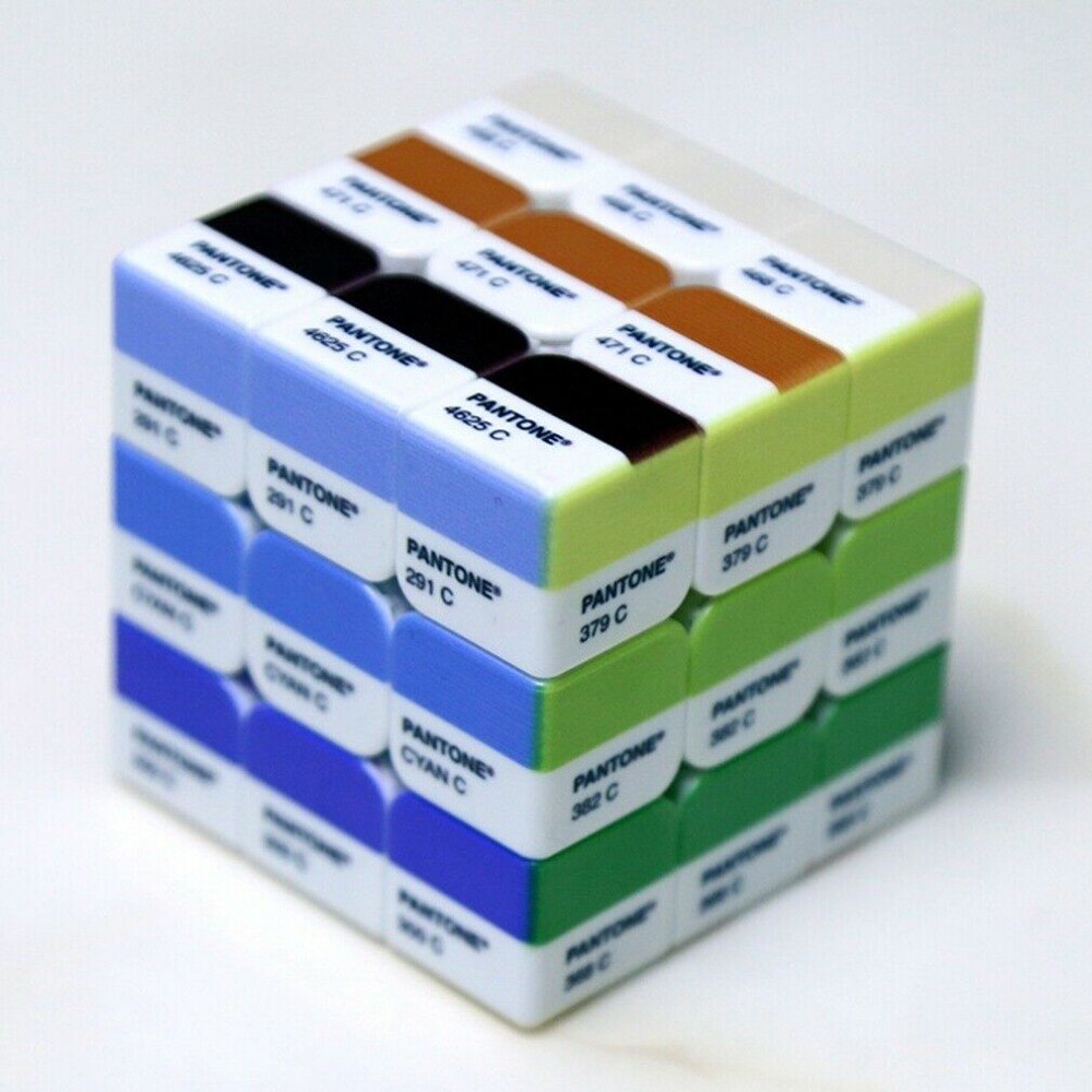 【happy one】Speed 3x3x3 Pantone Color Cube IQ Twist Puzzle for Kid Adult Toy Fancy Cubic Brain Teaser 56mm Collection. 