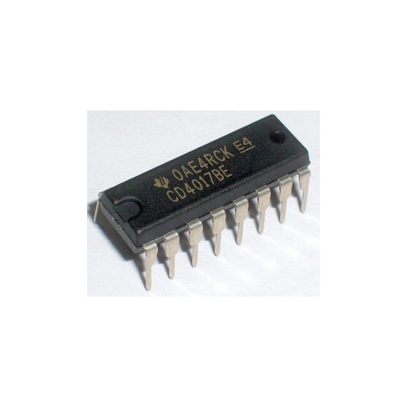 2Pcs- CD4017BE CD4017 CD-4017 4017 DIP-16 Pin Dual In Package Sound Controlled Toggle Switch Using Decade Counter IC Breadboard Friendly IC Electrical Circuitry & Parts. 
