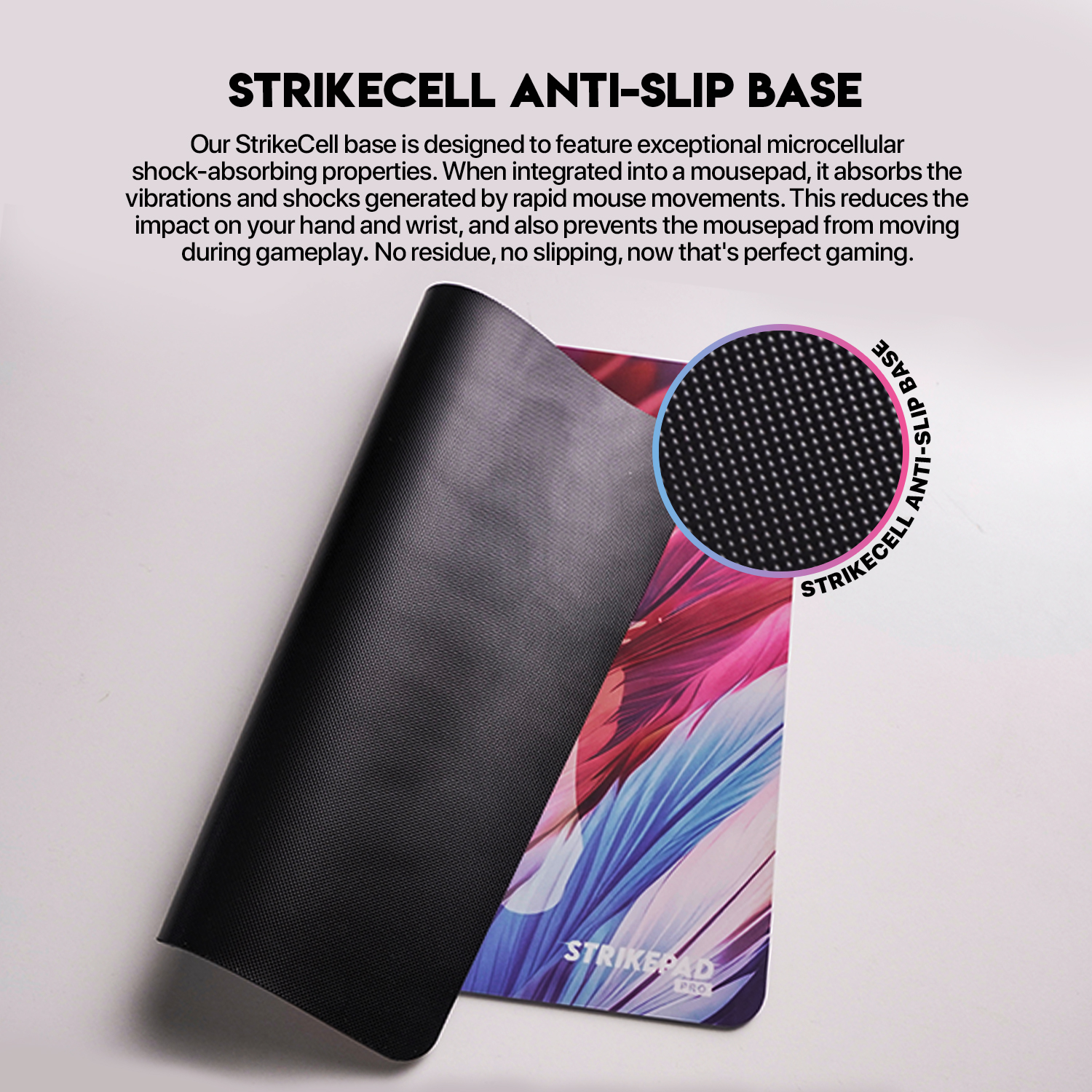 FANTECH MST491P Strikepad Mousepad Anti-Slip Base & Ultra fast Gaming Mousepad 49x42x3cm. 