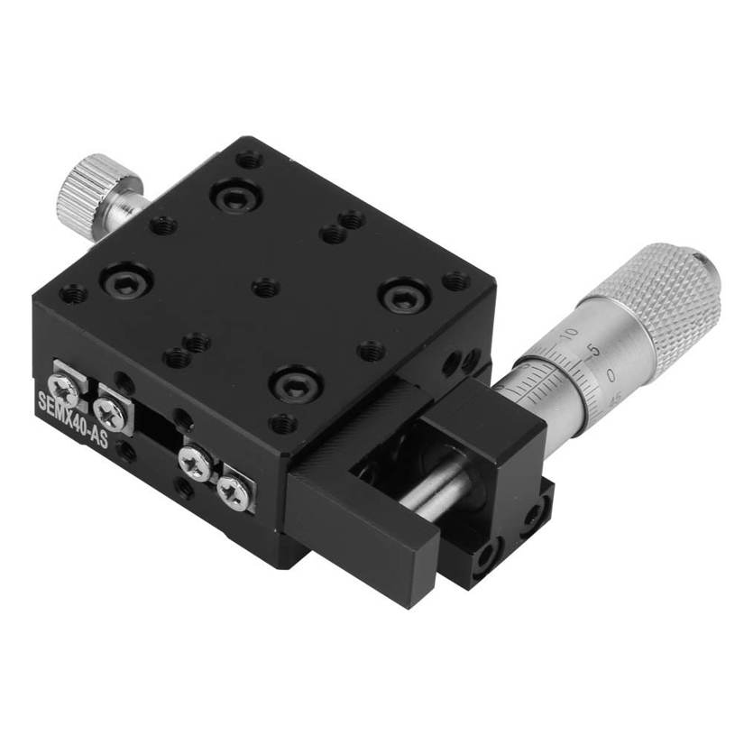 Linear Stage SEMY40-AC Micrometer Manual Slide Table Trimming Platform Cross Roller Guide Linear Stages 404040mm 