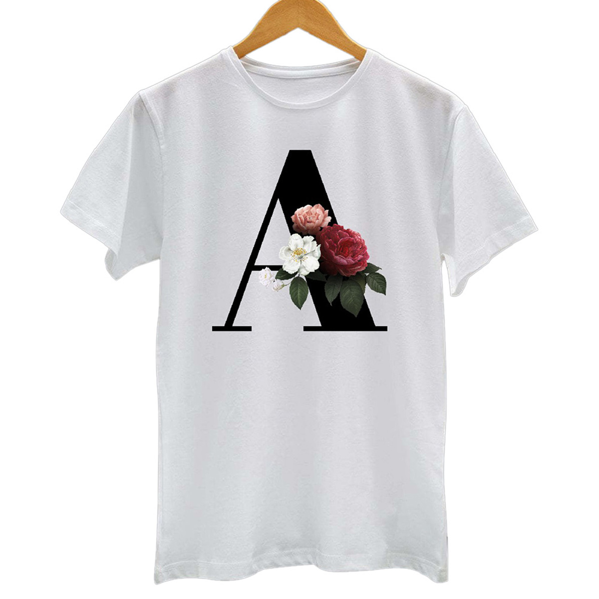 White Synthetic Alphabet T-Shirt A To Z T-Shirt For Men - Make a Style Statement with This Unique Alphabet Tee
