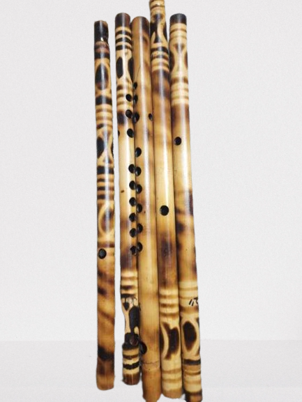 Bamboo G Sharp Medium Flute For Beginner Series - Baser Basi - Natural-1pes. 