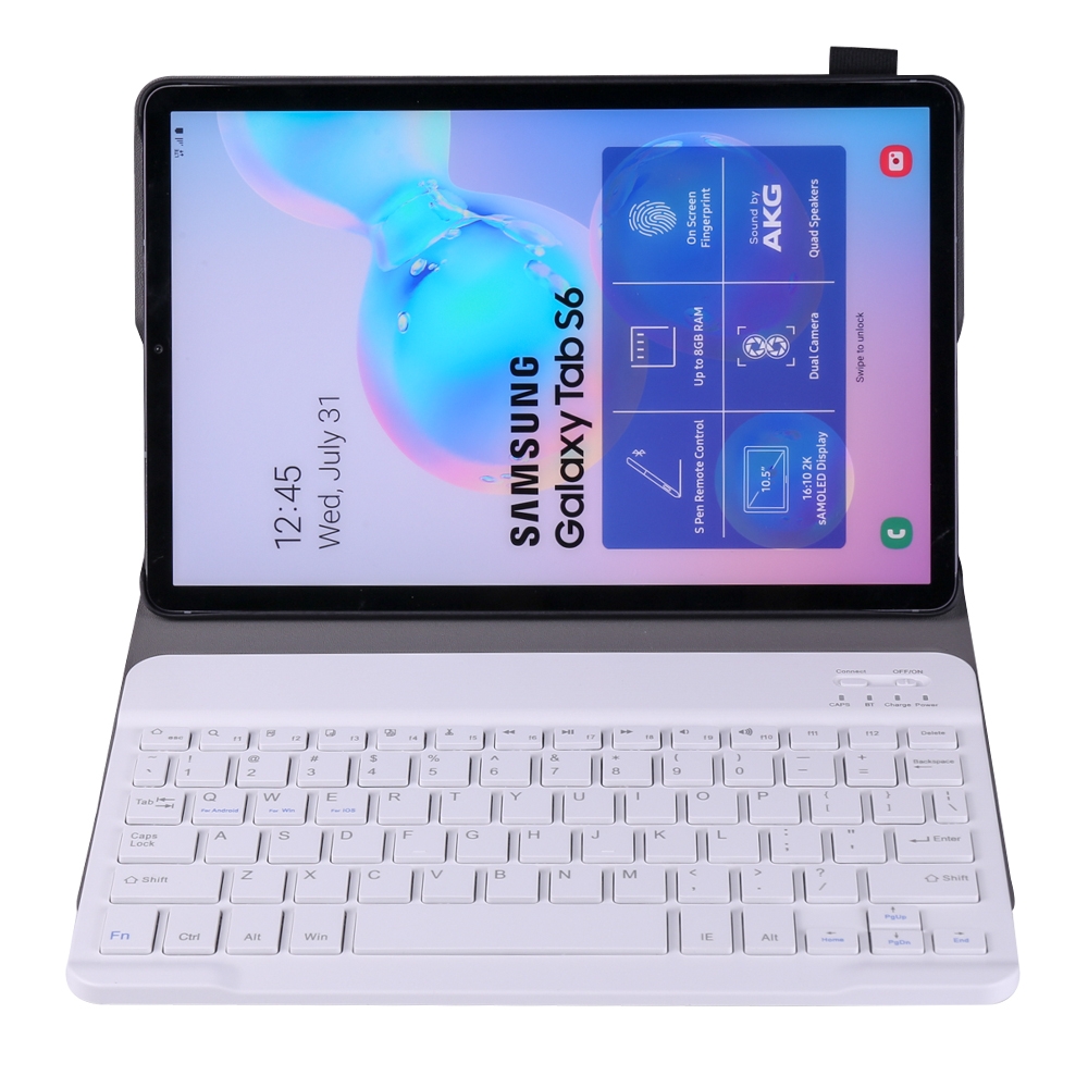 A860 For Samsung Galaxy Tab S6 10.5 inch T860 / T865 Detachable Bluetooth Keyboard Tablet Case with Pen Holder Elastic Strap. 