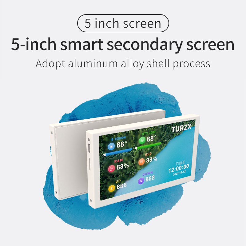 8.8 / 5 / 3.5 Inch IPS Type-C Secondary Screen Computer CPU GPU RAM HDD Monitor USB Display Freely AIDA64 Mini Monitor Win 10 11. 