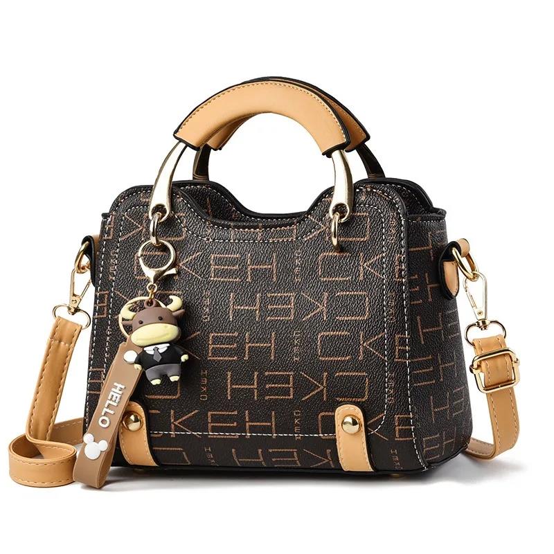 Shaping Bag 2024 New Fashion Korean Style Fashionable Simple Generous Handheld Women's Bag Printed Letter Shoulder Messenger Bag