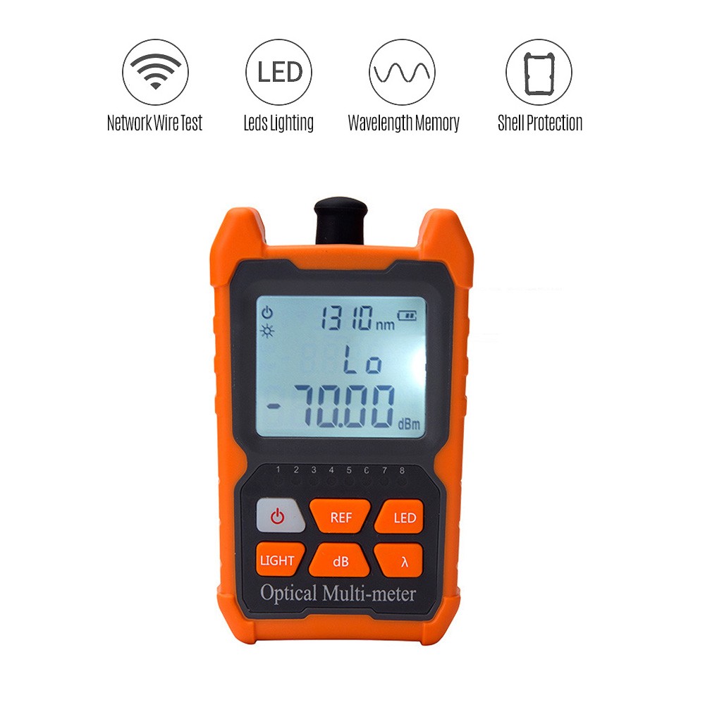 Mini Optical PowerMeter Portable Leds Lighting High Precise Network Fiber Optic Cable Tester Tools. 