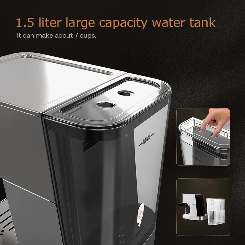 HiBREW H10 20Bar Powder/Pod dual-use Coffee Espresso Maker Espresso Coffee Machine Semi Automatic Pur. 