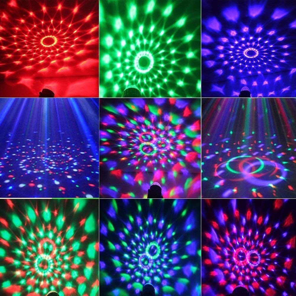 Durable Sound Activated Party Lights with Remote Control Dj Lighting, RBG Disco Ball, Strobe Lamp 7 Modes Stage Par Light for Home Room Dance Parties Birthday DJ Bar (US Plug). 