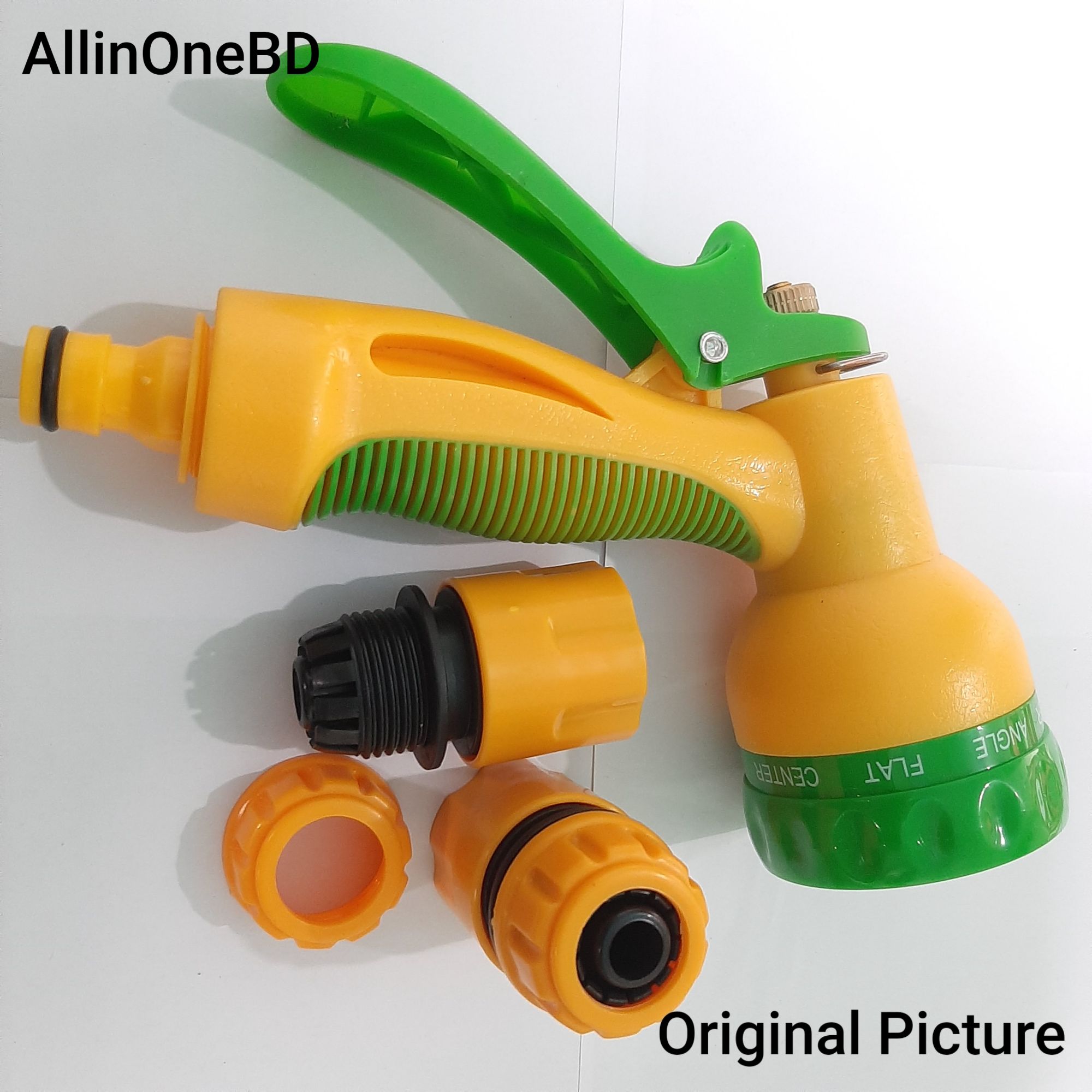 Water Pipe Connectors and Spray Gun 3 Pcs for Garden, Irrigation, Car washer Pipe Fitting Adapter Coupling.
