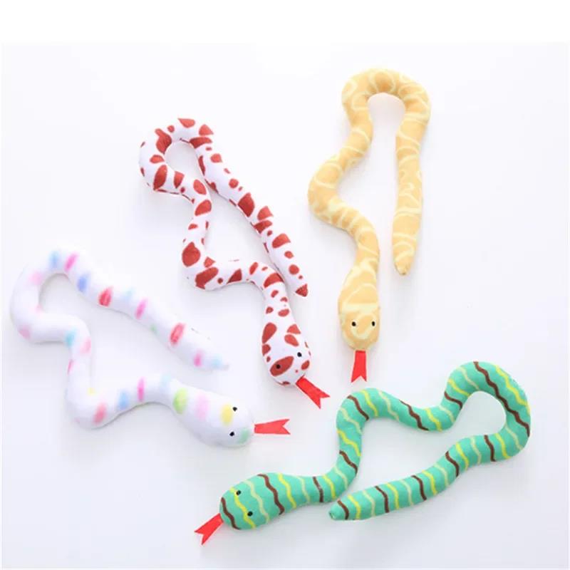 Catnip Toy Interactive Plush Cat Toy Gluttonous Snake Bite-Resistant Molar Interactive Toy Gift For Pet Accessories. 