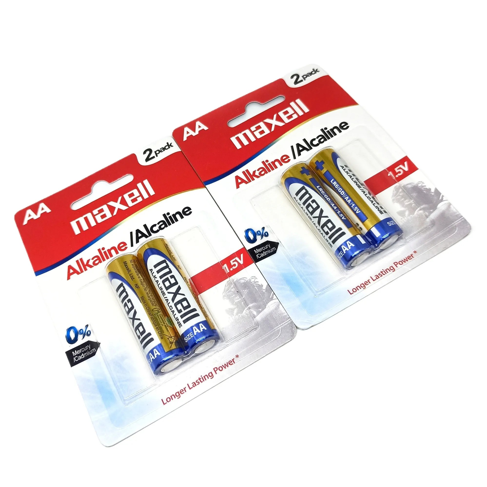 MAXELL LR6 AA Size 1.5V Long Lasting Alkaline Battery - 2 Pcs Pack (Non Rechargeable). 