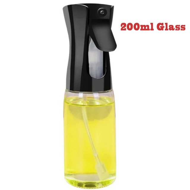 Multipurpose oil spray bottle for cooking and grilling with dropper bottle 200ml or 300ml glass sprayer dispenser