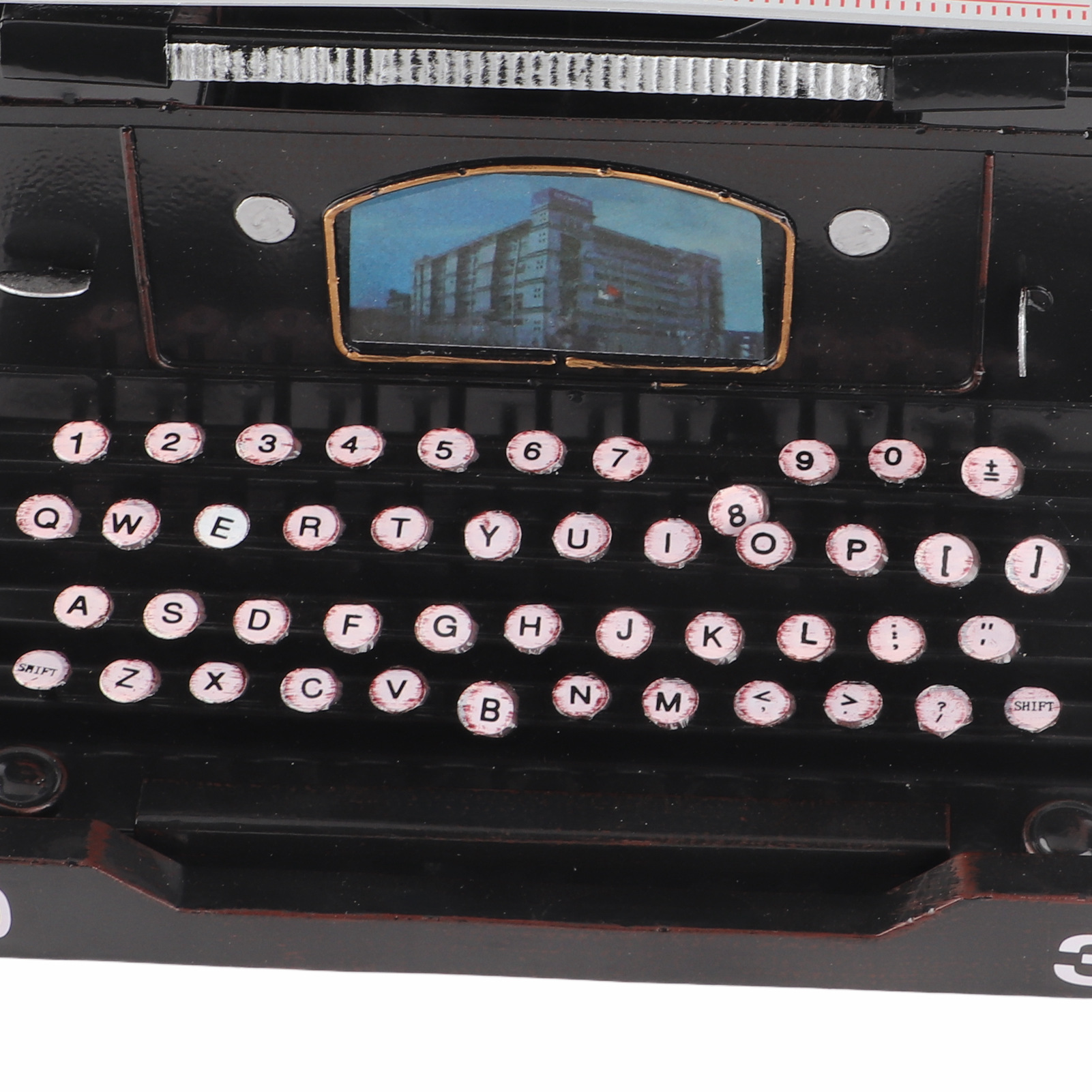Black Portable Typewriter Rust Resistant Antique Typewriter Model Exquisite Show Taste Widely Applicable Perfect Gift for Home. 