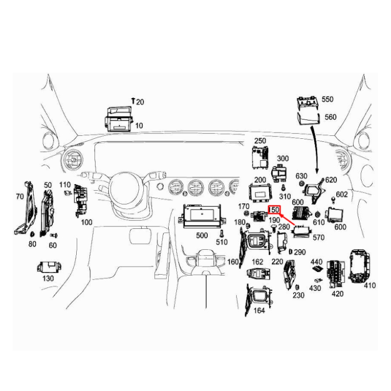 Ambient Lighting Units ECU Ambient Light Module Replacement A2229005118 A2229007517 For Mercedes Benz C S E Class GLC W205 W213. 