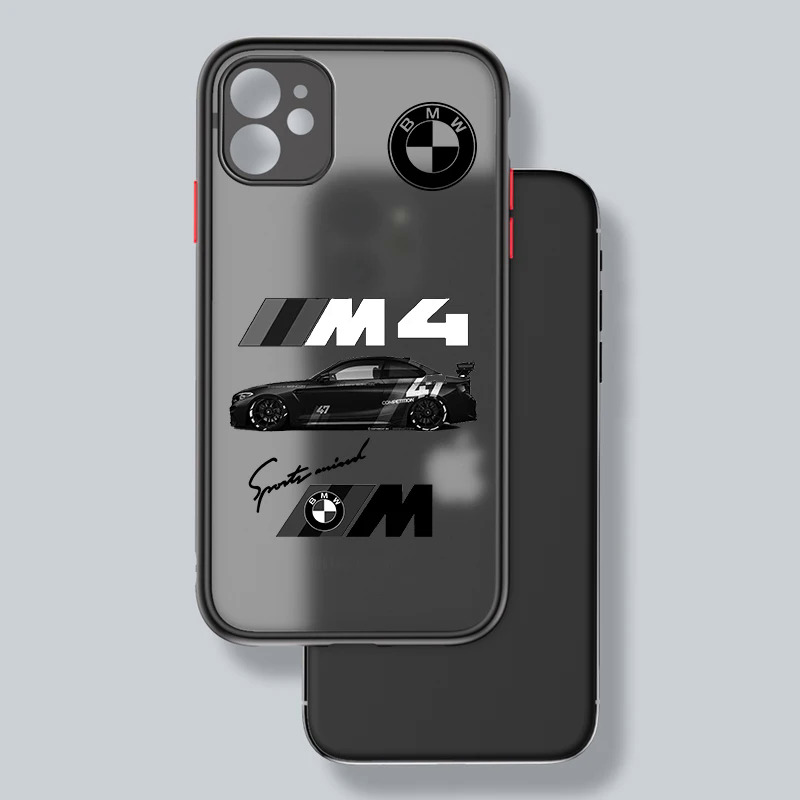 BMW M3 M4 M5 M2 Phone Case For Apple iPhone 14 13 12 11 XS Mini Pro Max 8 7 6S 6 XR X Plus Frosted Translucent Cover Dislikelike. 