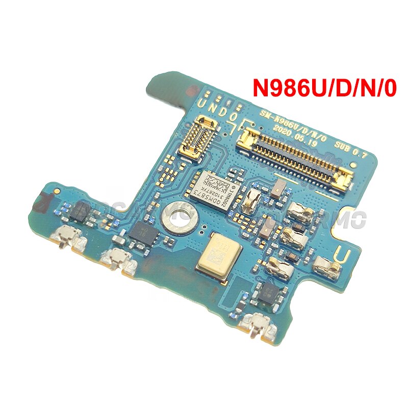 For Samsung Galaxy Note 20 Ultra Note20U N986U/D/N/0/B/BF/F Microphone Mic Board Charging Port Flex Cable Connector With IC. 