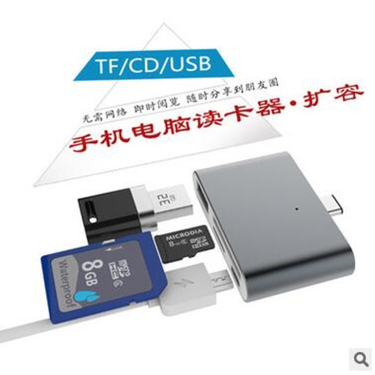 Suitable for MIDILL, private mode, type-c, mobile phone, OTG, multi-function card reader, ultra-thin HUB, portable PD charging