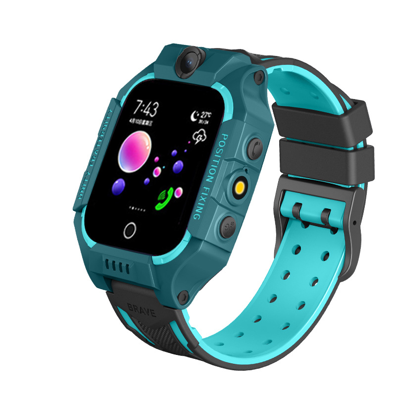 Children's smartwatch with tracker, camera, call, WeChat, game, flashlight, SOS alarm function, touch screen phone, student gift. 