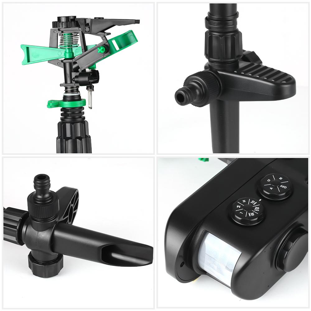 Solar Powered Motion Activated Animal Repeller Yard Enforcer Garden Animal Deterrent Automatic Rotating Adjustable Large Area. 