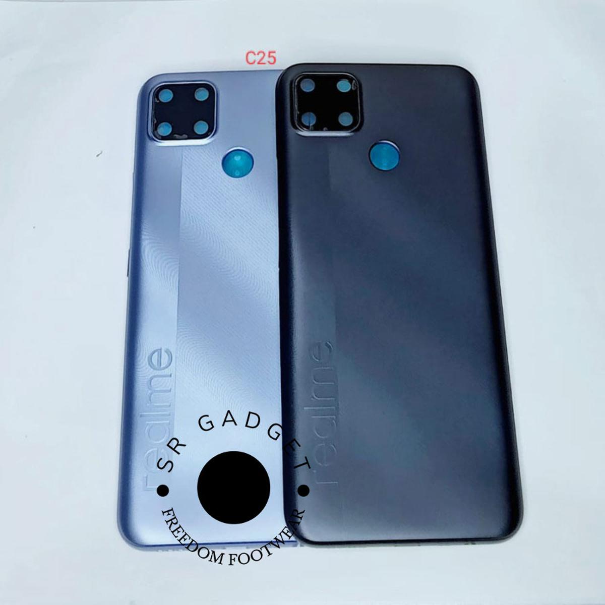 Replacement Backshell Panel for Realme C25 Battery Back Door Housing With Camera Lens