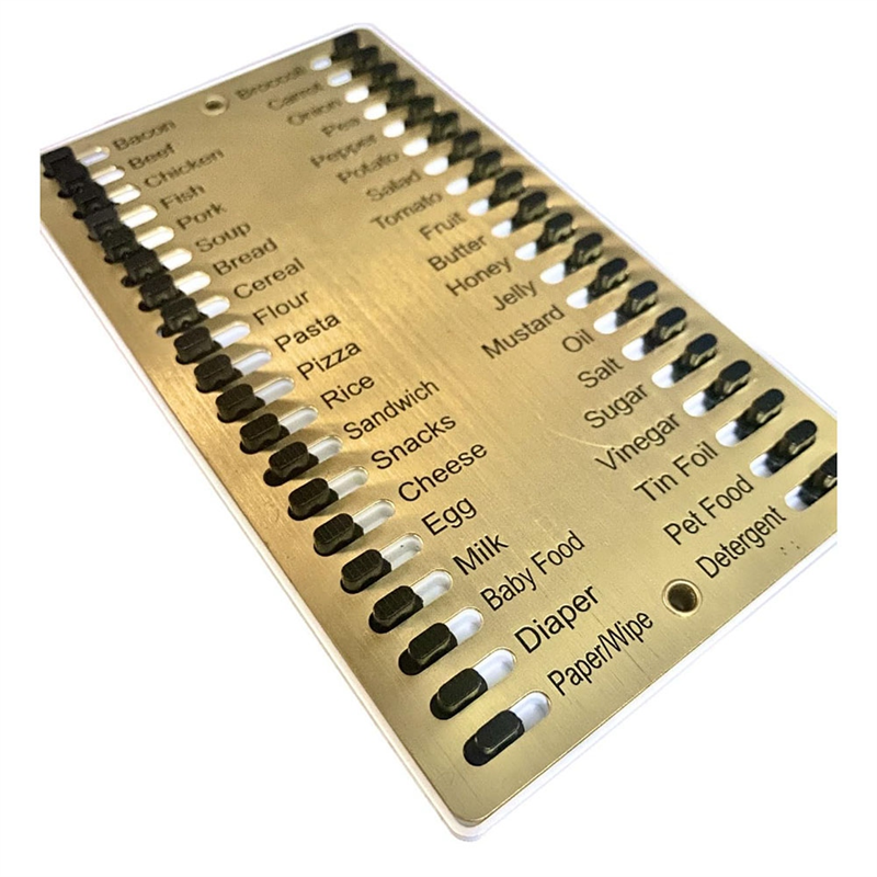 1 PCS Metal Grocery List Reusable Shopping List Marker System Shopping List Memory Reminder Board. 