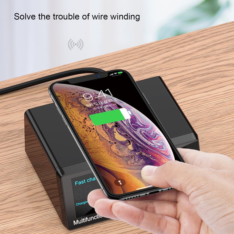 8Port Multi Fast USB Charger  Quick Charge 3.0 Phone Charging Station LED Display USB Smart Wireless /  Digital Display  Charger X9. 