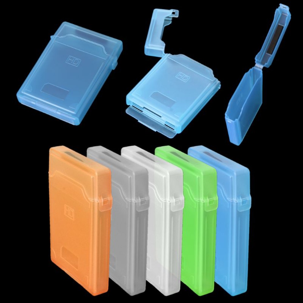 New 2.5 Inch Hard Disk Storage Box Strong Buckle Transparent Hard Drive Storage Case Multiple Colors PP Hard Drive Protective Cover SSD. 